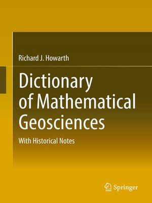 cover image of Dictionary of Mathematical Geosciences